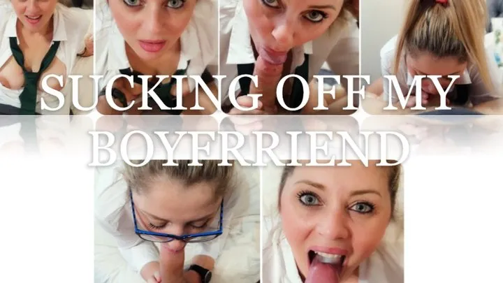 Schoolgirl Sucking off Boyfriend