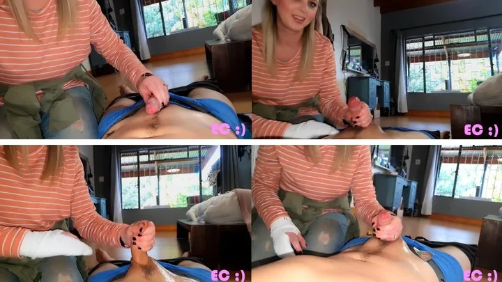 GF Gives Oily Handjob Proving She Is Better