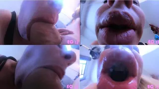 Extreme Close Up Blowjob And Cum Kisses