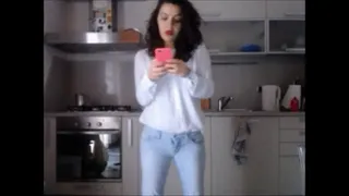 Pisses Jeans While Talking to Step-Mom on Phone