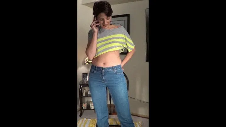 Her BF gets her to piss her jeans