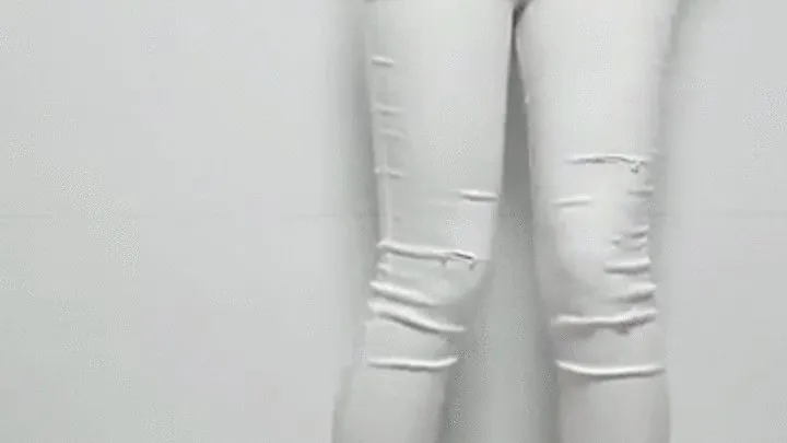 Pissed her white jeans