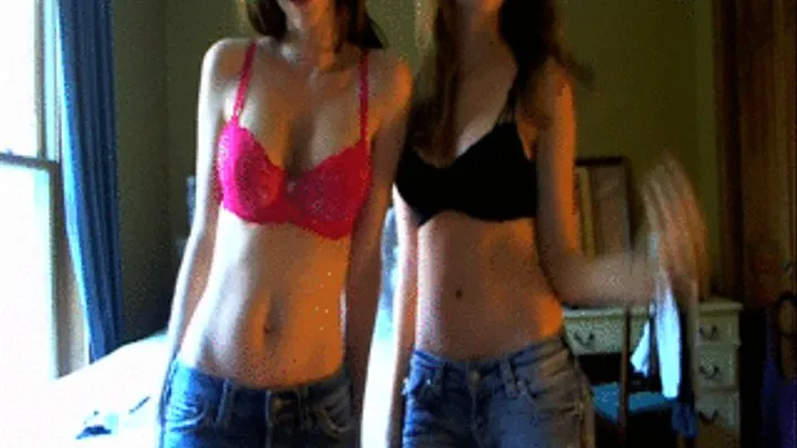 Two Sexy Girls Changing Their Bras