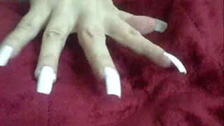 Watch this video for Finger Nail Fetish nice white nails hands playing