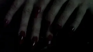 Video with Finger Nail Fetish nails in dark red