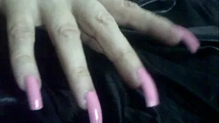 Lady has got nails in rose for Finger Nail Fetish