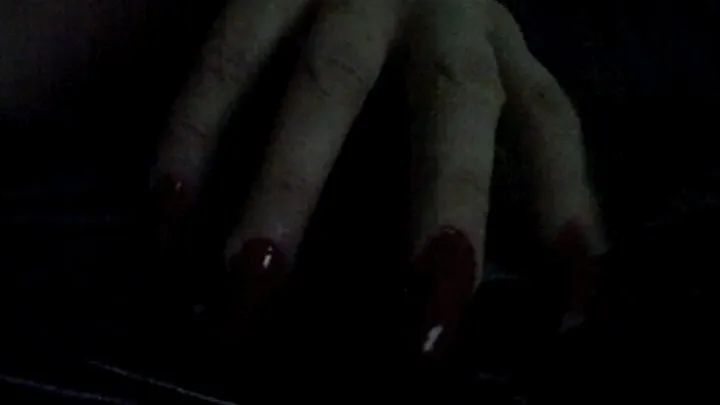 watch Finger Nail Fetish nails in dark red