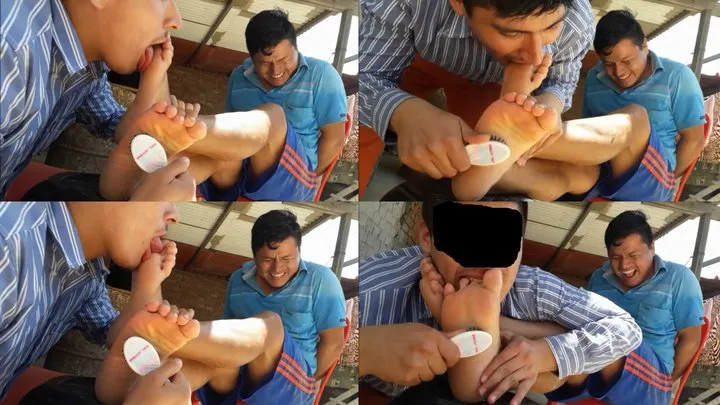 Juan Ticklish Feet Worshiped at his home