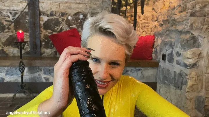 POV fucking BBC dildo