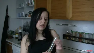 Joanne Playing with Dildo in the Kitchen