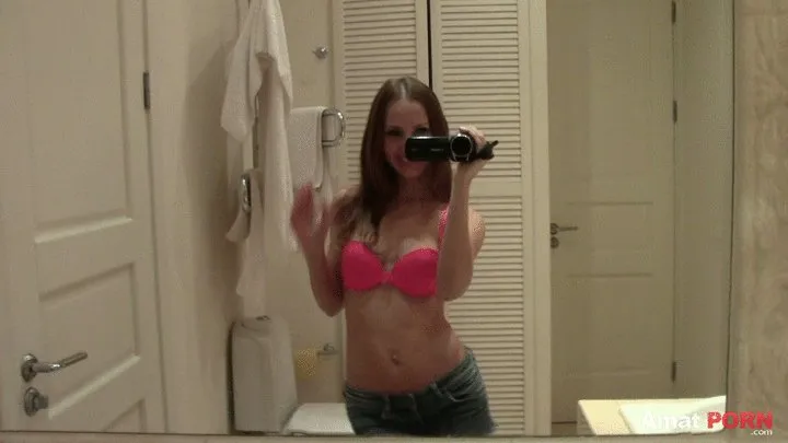 Self Shot Exhibitionist in the Bathroom