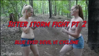 #054b Step-Sister Fight Part 2: Riders Of The Storm-Mud Catfight-Blue Eyed Devil vs Cyclone- -MP4