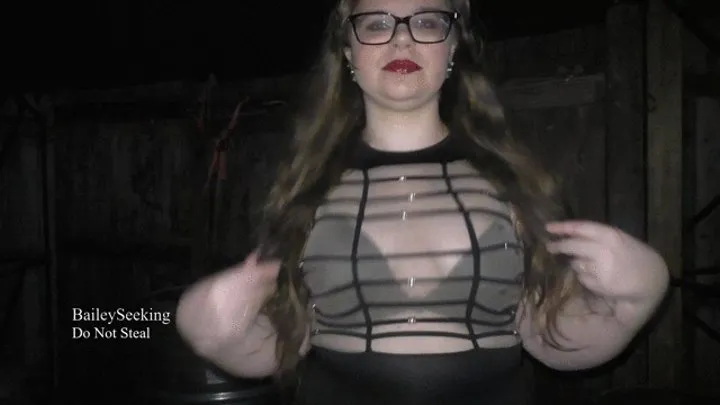 BBW Teases With Braless Smoke