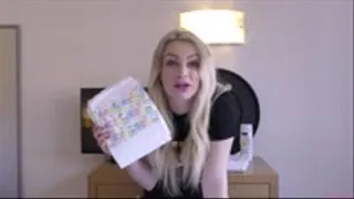 Hot blonde girl Penny Lee mocks & taunts you after discovering your secret nappy-fetish | Diapers you in a budget motel-room | Wanks you off into the nappy | Then locks your cock in a chastity-cage!! (POV)
