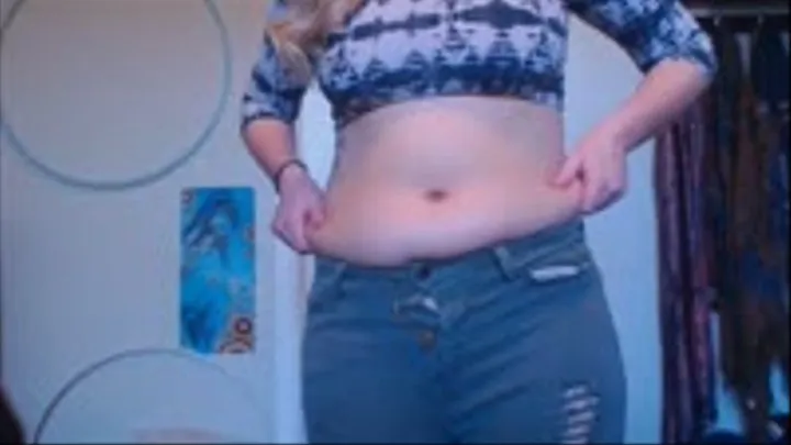 Cute Blonde Gets Fat Over The Winter, Trying On Summer Clothes