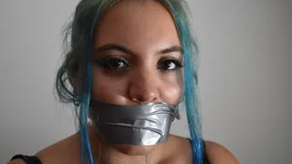 Sacmis's wrap gag and hogtied!! + BONUS