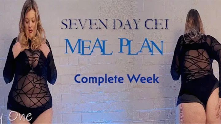 Seven Day CEI Meal Plan: COMPLETE