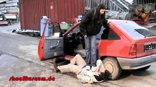 Lady tramples guy and destroys his car (0003B)