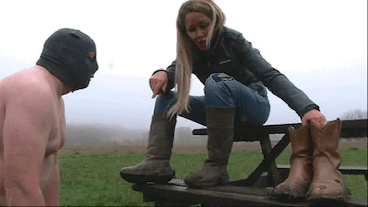 Muddy boots for wannabe cuckold Definition MP4