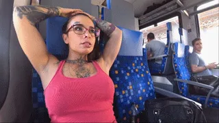 THE GIRL ON THE TRAIN-WORSHIP MY WET ARMPITS WHILE MANY PEOPLE LOOK AT YOU WEIRD!:HOT ARMPITS POV