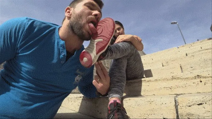 RUNNING DAY-LICK MY DIRTY STINKY NIKE JORDAN CLEAN IN PUBLIC!