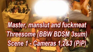 2018-10-26 - Scene 1 - Master manslut fuckmeat Threesome BBW BDSM Bisexual Bondage Slave