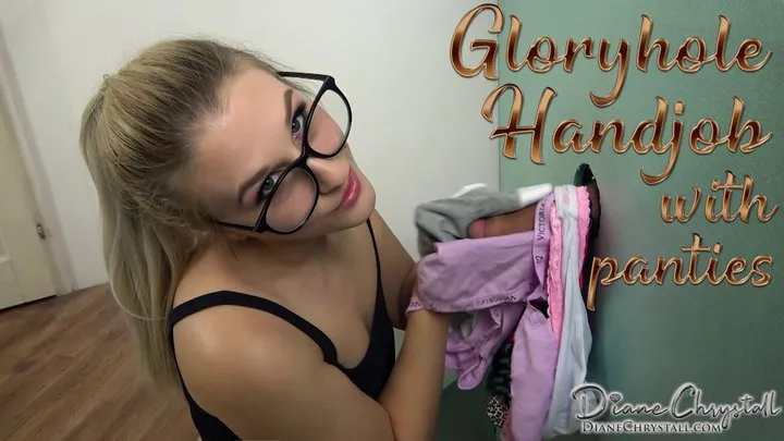 Gloryhole Handjob with panties