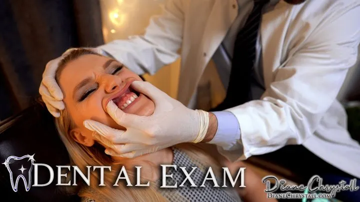 Dental Exam in Latex gloves Closeup