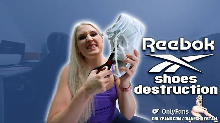 Destroying Busted Reebook Sneakers Clothes Destruction