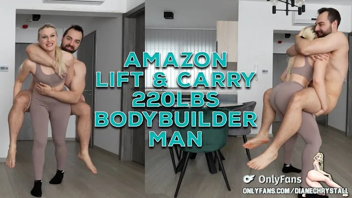 Amazon Lift & Carry squatting with 230lbs bodybuilder