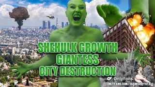 She Hulk Giantess City Destruction Growth Hulking out