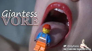 Mean German Giantess Eats you! Close up