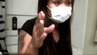 Hair Taking Off Before Bath In Mask