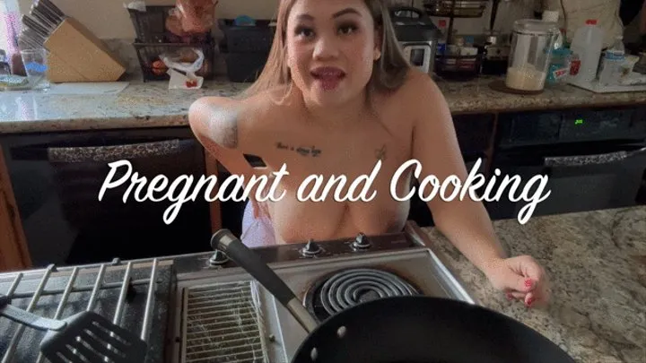 Chef Pregnant Nude And Eating