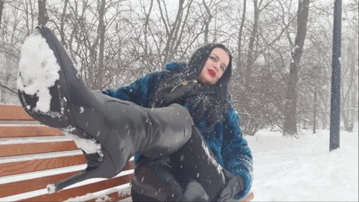 Worship My Leather Boots in the Snow