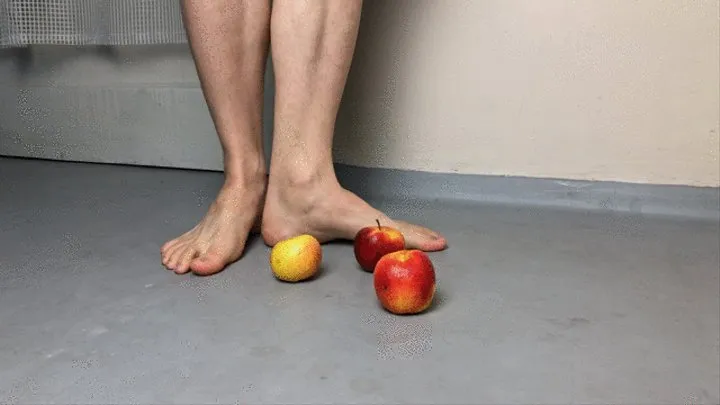 Smooth twink feet crushing apples