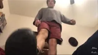 Guy Doms Step-Bro With Boot Worship & Stomp POV