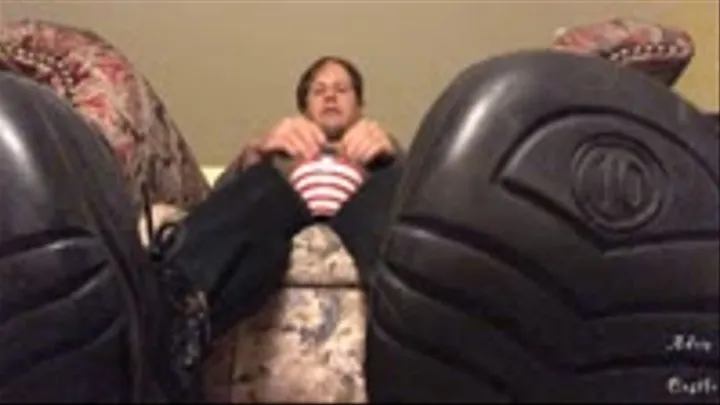 Sissy Boot Licking & Worship POV While Eating Peanuts