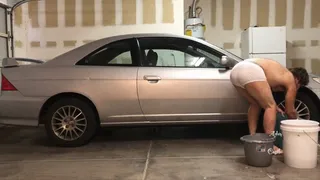Dude N Briefs With Bare Feet Washes Car Part 1