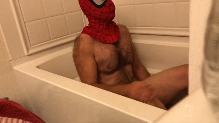 Sweaty Spider-man Washes N Bathtub Ignore