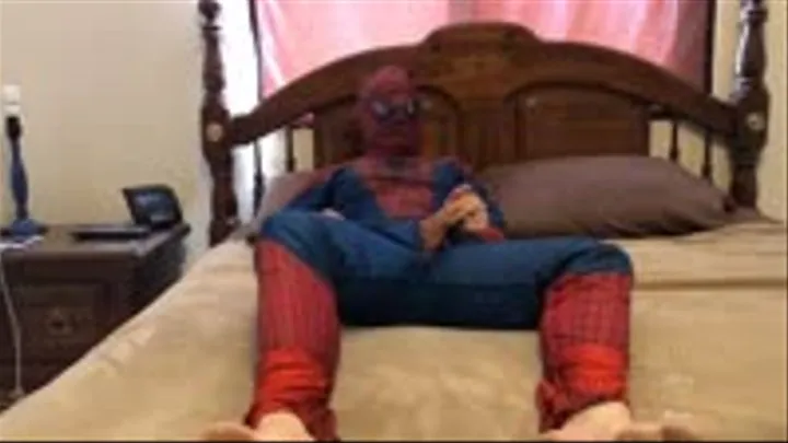 Spider-Man Whacks Off N Suit 2 Cum