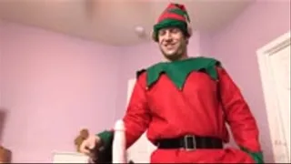POV Angry Elf Slaps & Tickles Santa's Dick