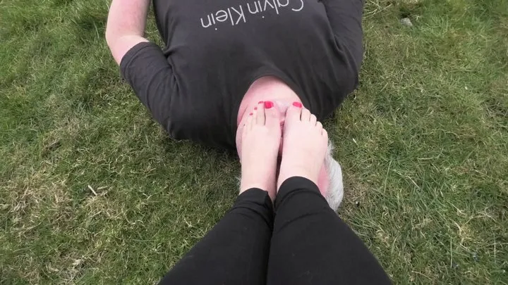 Natalia's Feet On His Face In The Countryside