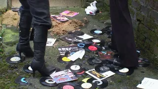 Amelia & Melanie Stomping Records Beneath Their Boots & Shoes