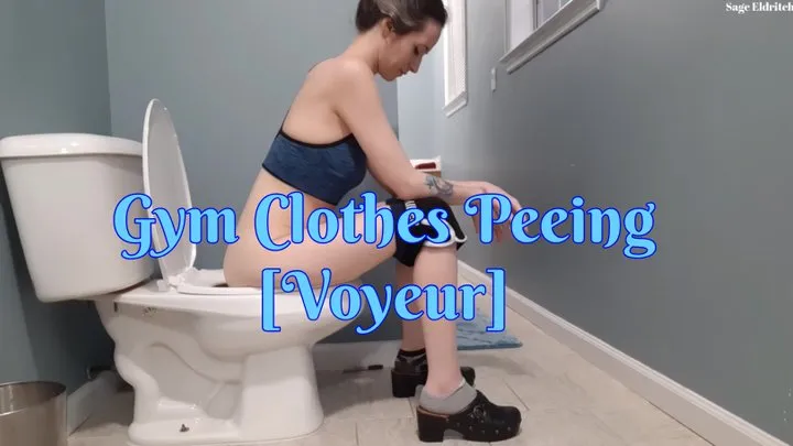 Gym Clothes Peeing Voyeur