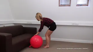 OF132 - Katie Lou on the Space Hopper - Bouncy Ball Fun