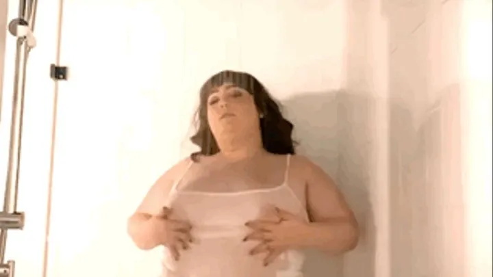 Fat Girl Masturbates In Shower