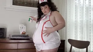 Bimbo fat nurse encourages obesity