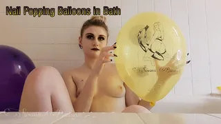 Nail Popping Balloons in Bath