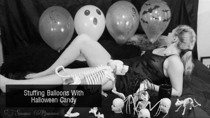 Stuffing Balloons with Halloween Candy